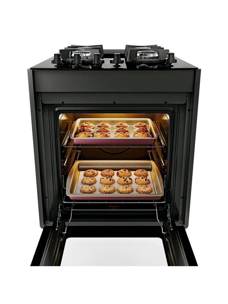 Fogão 4 Bocas De Embutir Dako Supreme Mesa De Vidro Preto Bivolt