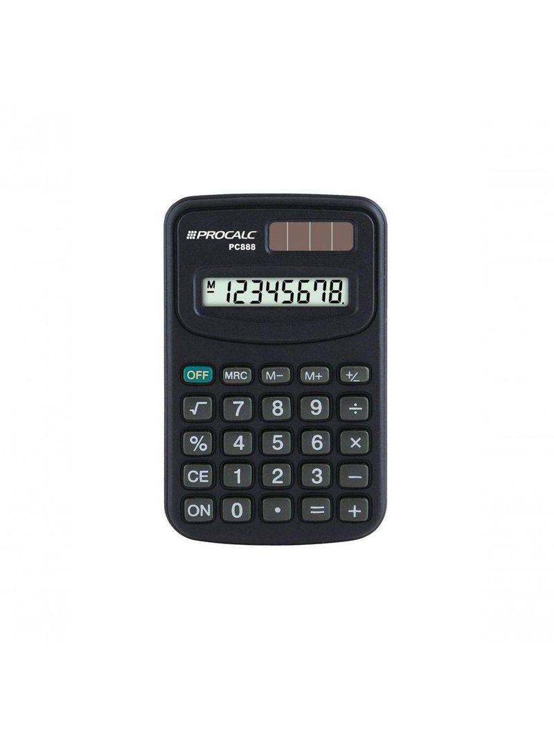 Calculadora Pessoal Procalc Pc888 8 Digitos Preta