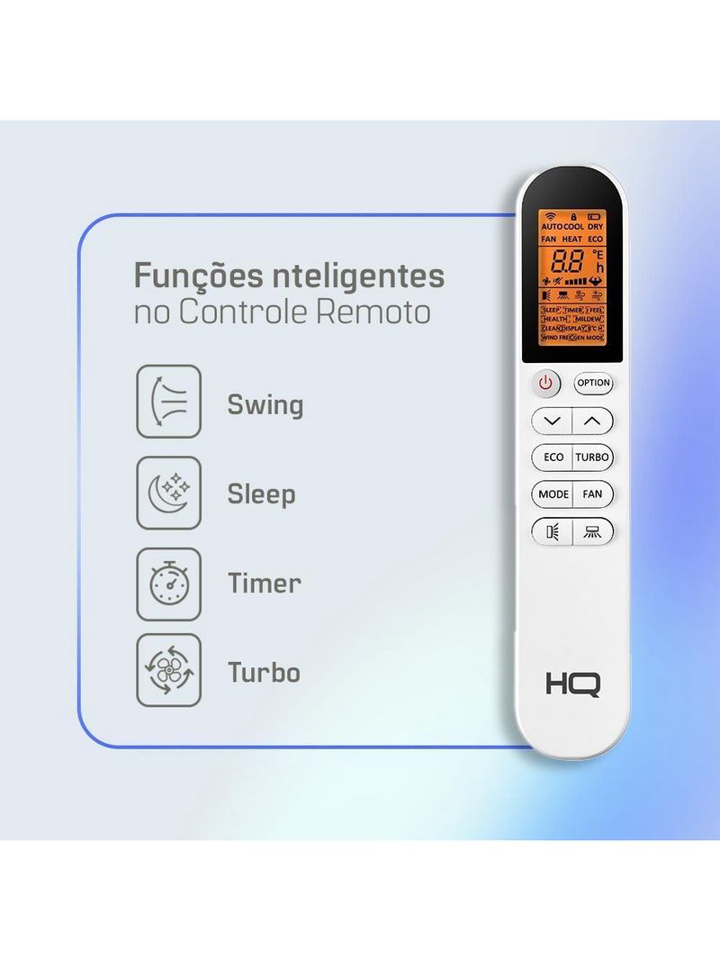 Ar Condicionado Split HQ Hi Wall 9000 BTUS Frio Monofásico Branco VOHT9KCO4S2S13 220V