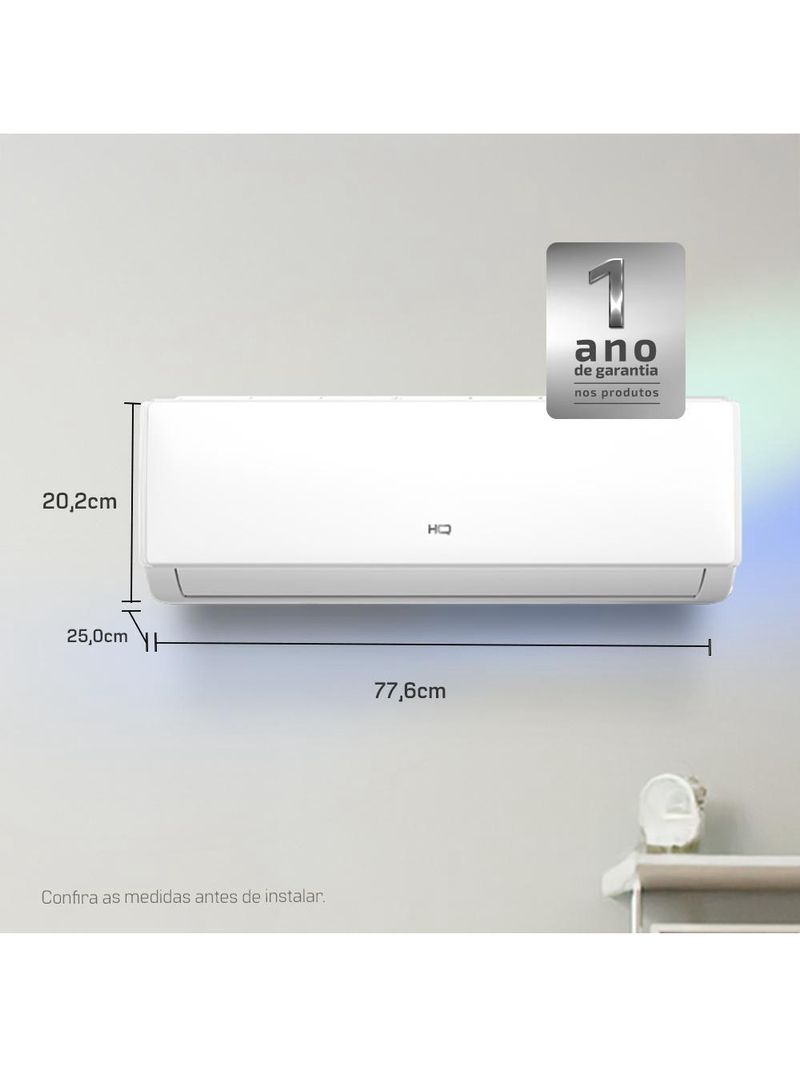 Ar Condicionado Split HQ Hi Wall 9000 BTUS Frio Monofásico Branco VOHT9KCO4S2S13 220V