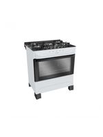 Fogão Mueller 5 Bocas Mesa De Vidro Branco MFV5BB Bivolt