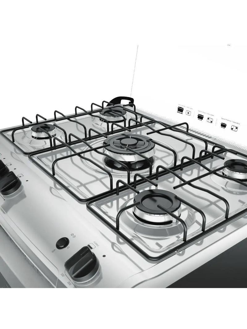 Fogão Mueller 5 Bocas Decorato Tripla Chama Preto Bivolt