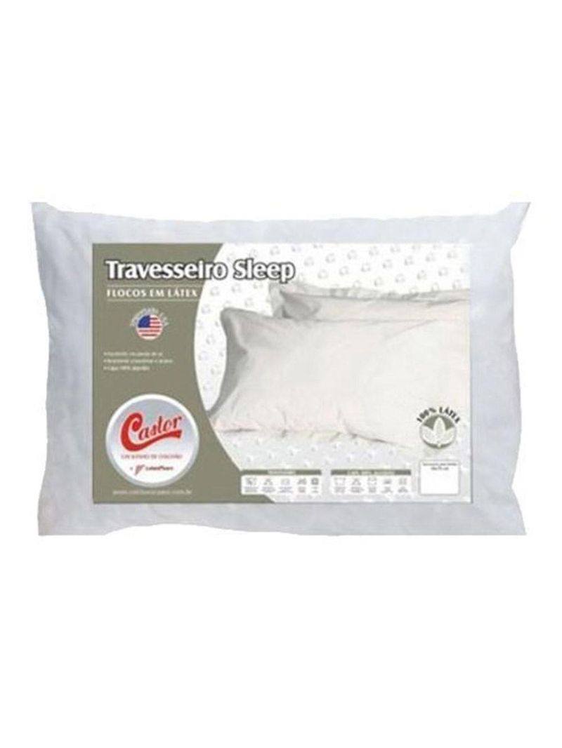 Travesseiro Látex Sleep Flocos  p/Fronha 50x70 (65x45x15) - Castor