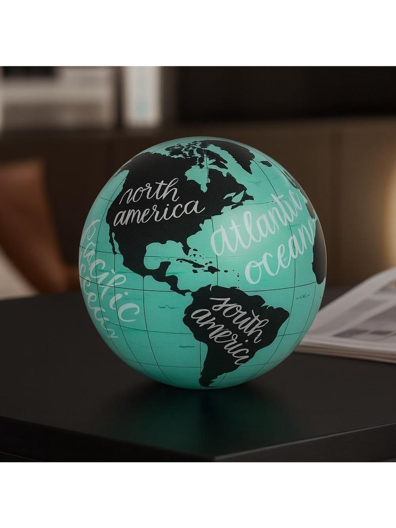 Globo Terrestre Luminaria Decorativa Mapa Mundi Iluminacao Led E Movimento Automatico Escritorio