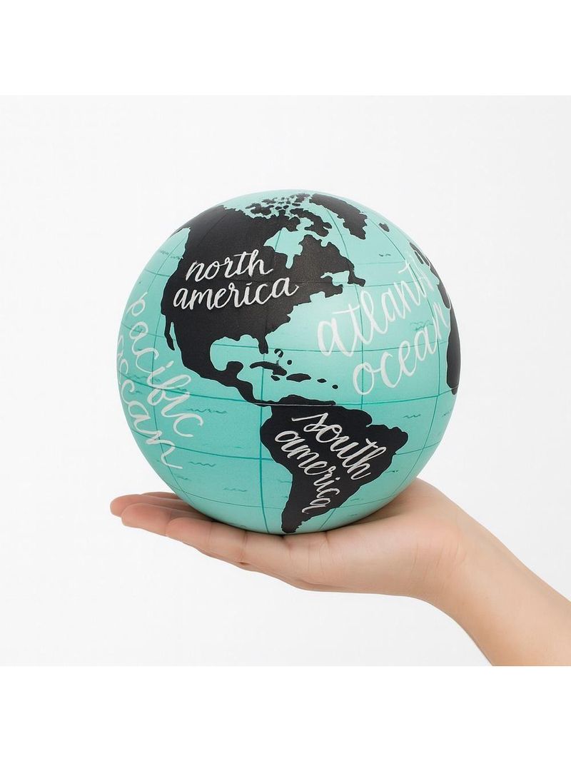 Globo Terrestre Luminaria Decorativa Mapa Mundi Iluminacao Led E Movimento Automatico Escritorio