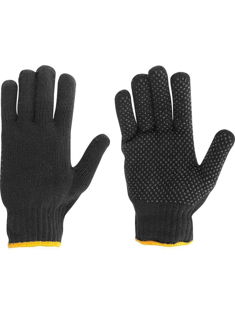 Luva Malha 3 Fios Lmv 3 Preta Pigmentada Com 06 Pares Vonder