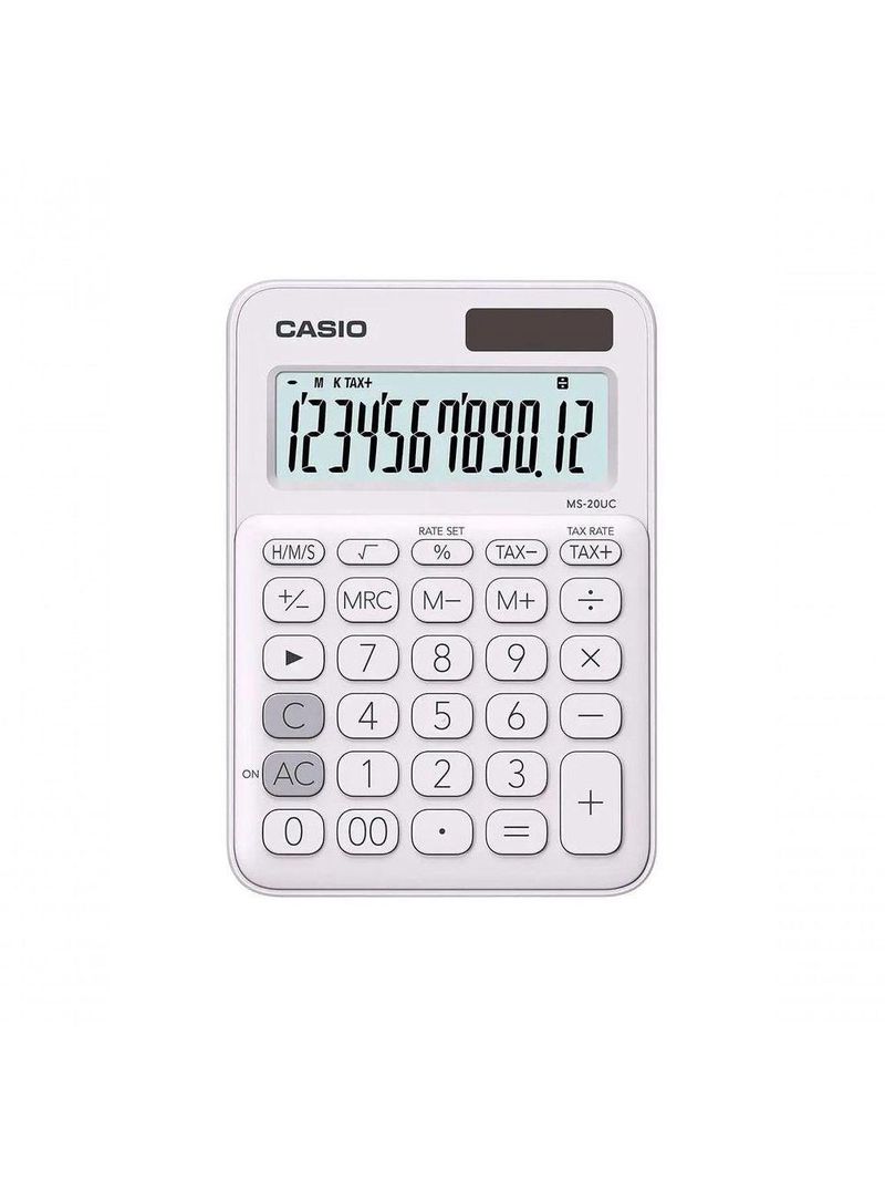 Calculadora De Mesa Casio Branca - Ms-20uc-we-w-dc