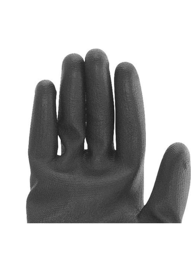 Luva Poliéster Helanca Xg Preto Palma Pu Ca30909 - Vonder