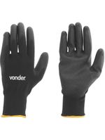 Luva Poliéster Helanca Xg Preto Palma Pu Ca30909 - Vonder