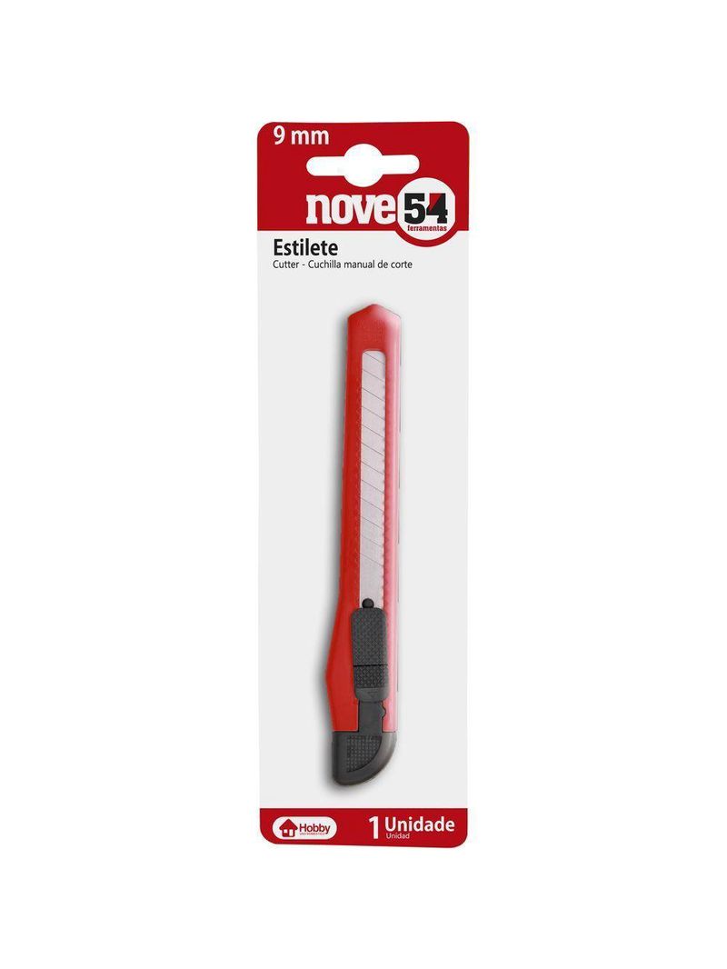 Estilete Estreito 9mm Corpo Plástico - Nove54