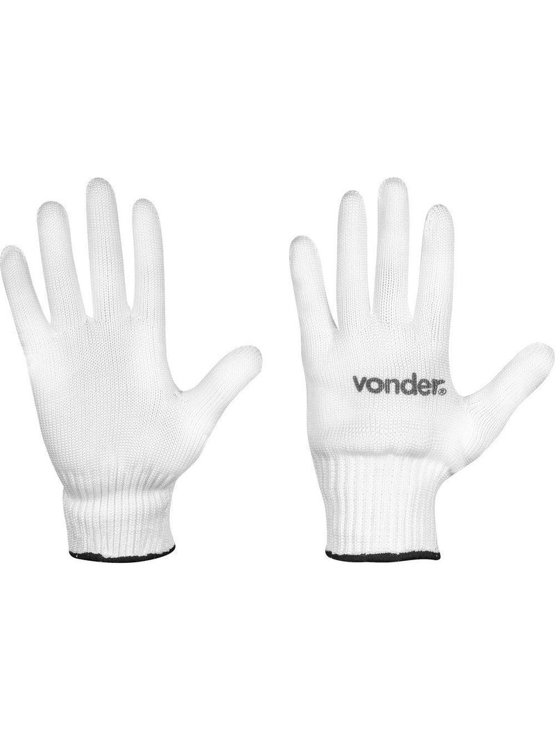 Luva De Helanca Branca Com 06 Pares Vonder