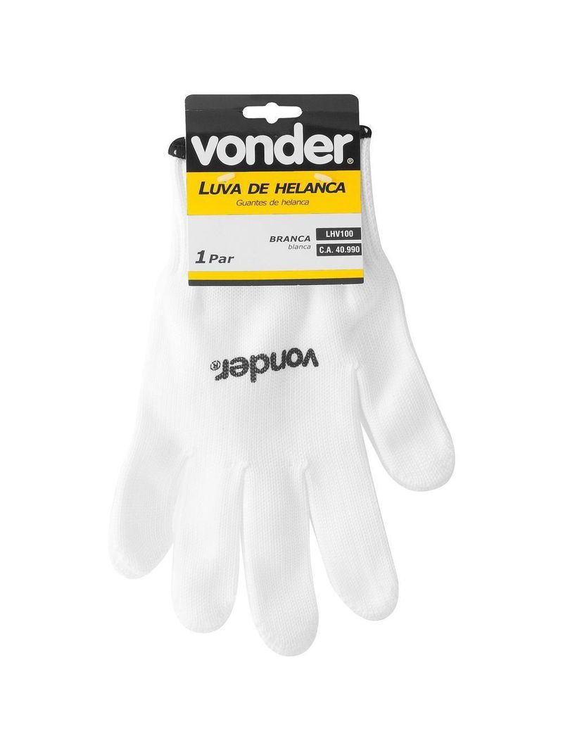 Luva De Helanca Branca Encartelada Vonder