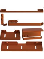 Kit Acessórios Para Banheiro Rose Gold 6 Peças Max