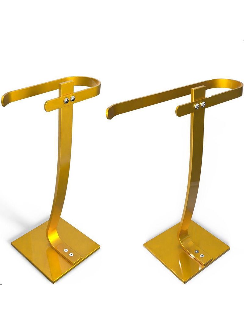 Porta Papel Higiênico De Chão E Toalha Lavabo Dourados