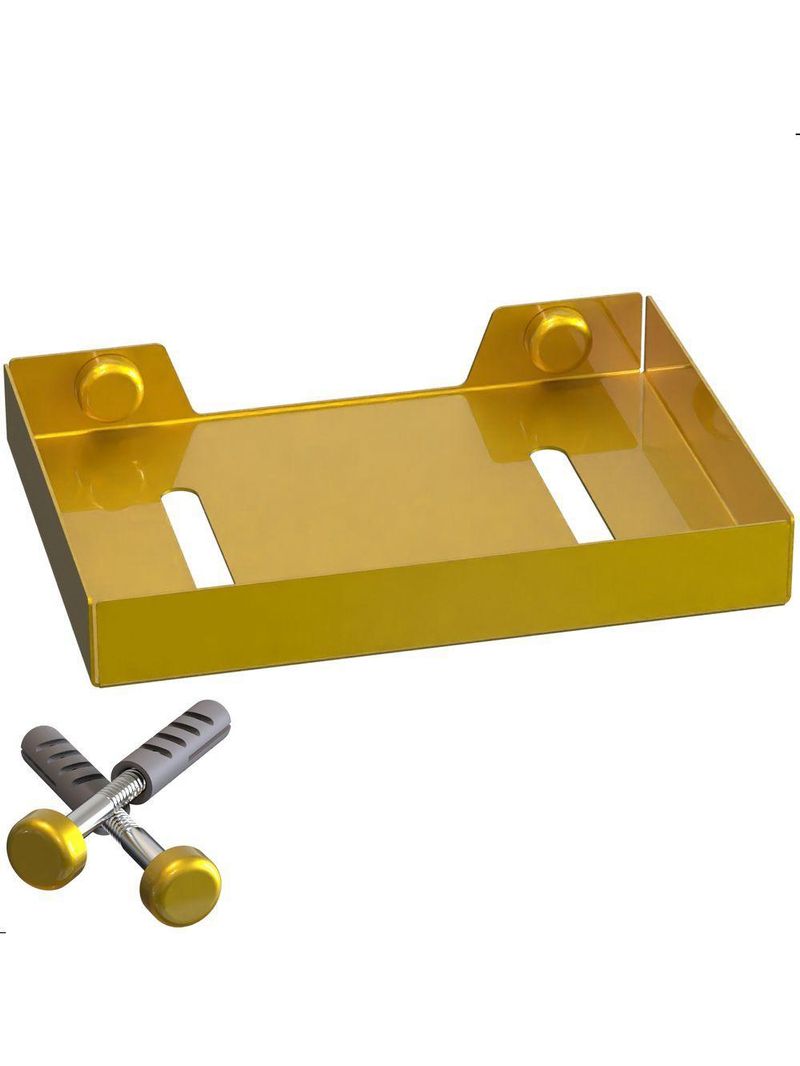 Porta Sabonete Para Banheiro De Parede Dourado Plus