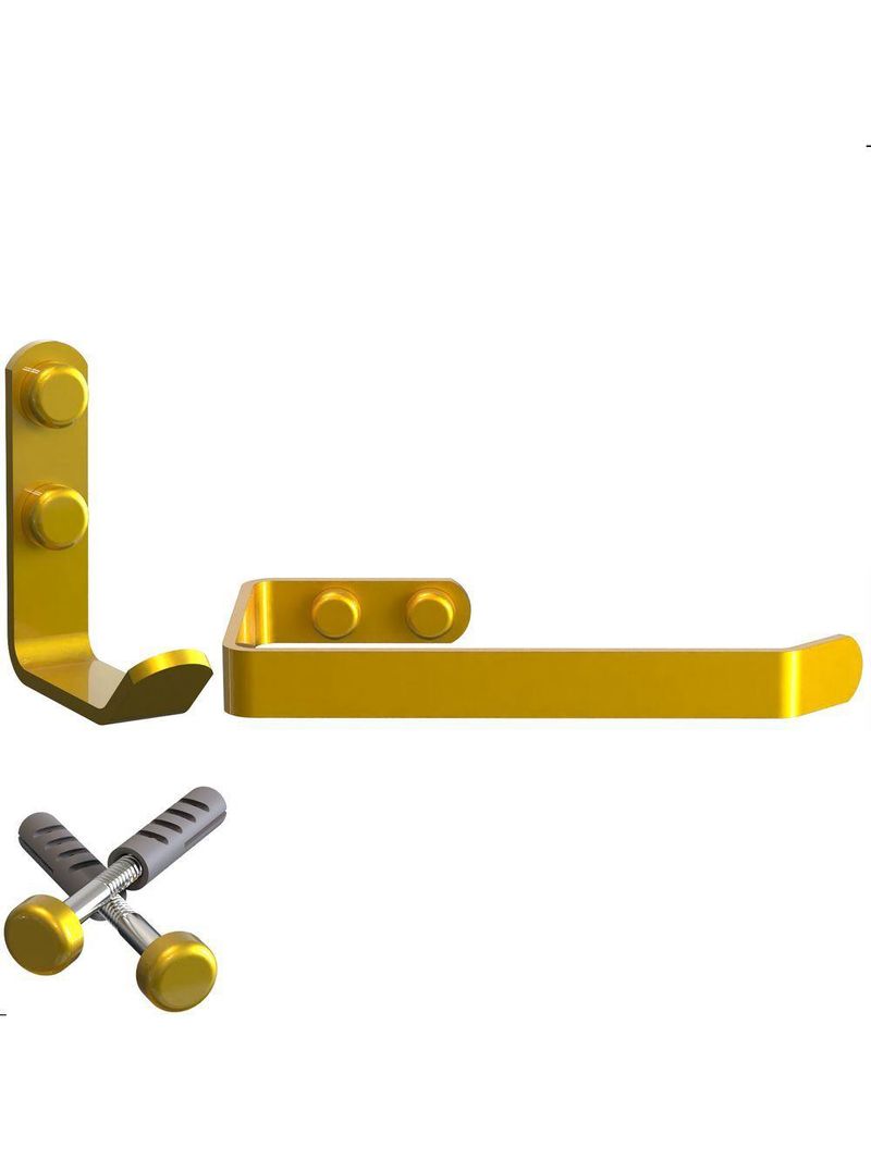 Kit Acessórios Para Banheiro Dourado 4 Peças Plus