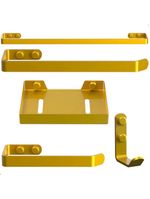 Kit Acessórios Para Banheiro Dourado 5 Peças Plus