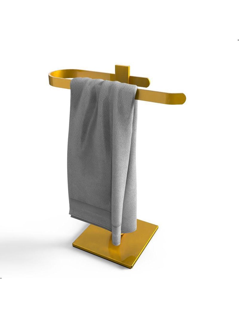Toalheiro Para Banheiro Porta Toalha Lavabo Bancada Dourado