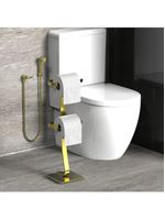 Porta Papel Higiênico De Chão Suporte Papeleira Douradad