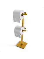Porta Papel Higiênico De Chão Suporte Papeleira Douradad