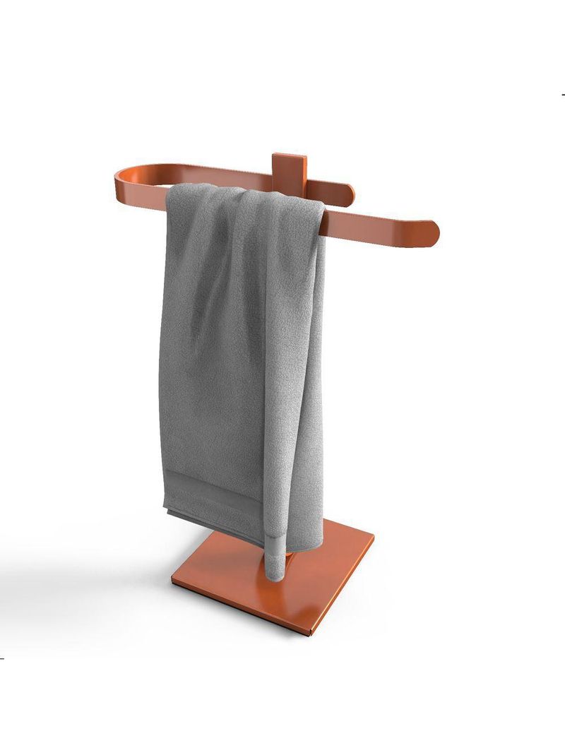 Toalheiro Banheiro Porta Toalha Lavabo Bancada Rose Gold