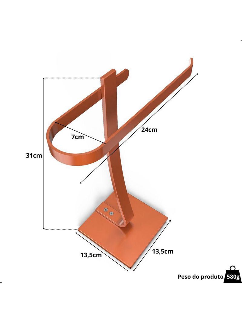 Toalheiro Banheiro Porta Toalha Lavabo Bancada Rose Gold