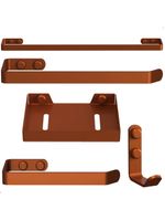 Kit Acessórios Para Banheiro Rose Gold 5 Peças Plus