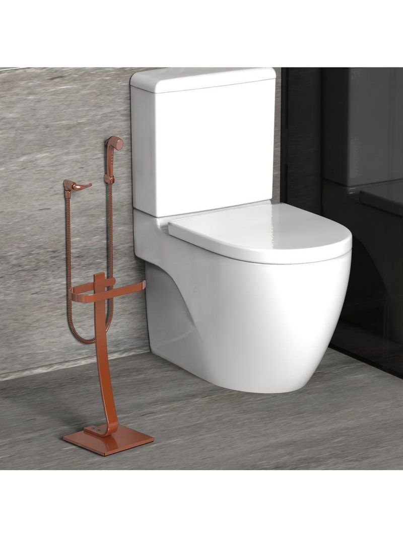 Porta Papel Higiênico De Chão Suporte Papeleira Rose Golds