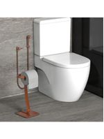 Porta Papel Higiênico De Chão Suporte Papeleira Rose Golds