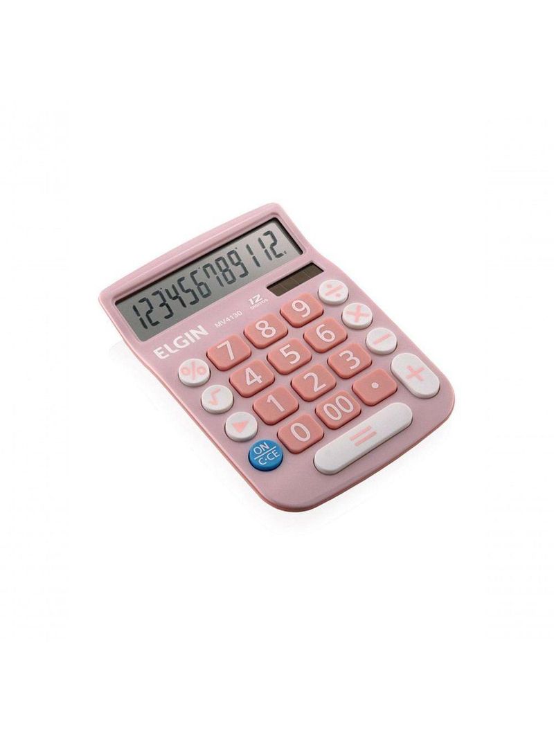 Calculadora De Mesa 12 Dígitos Mv-4130 Rosa