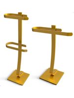 Porta Papel Higiênico De Chão E Toalha Lavabo Douradod