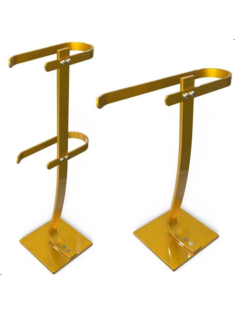 Porta Papel Higiênico De Chão E Toalha Lavabo Douradod