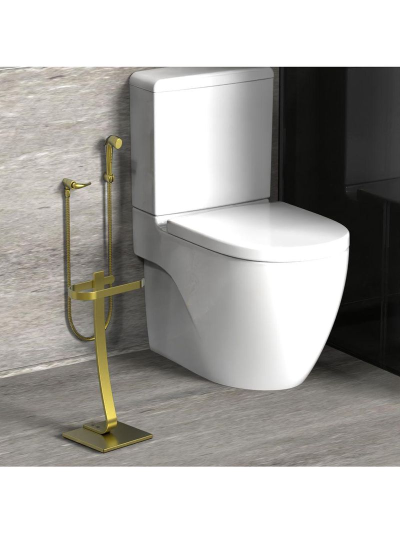 Porta Papel Higiênico De Chão Suporte Papeleira Douradas