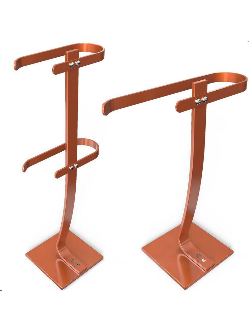 Porta Papel Higiênico De Chão E Toalha Lavabo Rose Goldd