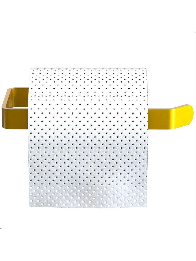 Suporte Porta Papel Higiênico De Parede Dourado Plus