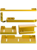 Kit Acessórios Para Banheiro Dourado 6 Peças Max