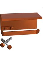 Suporte Porta Papel Higiênico De Parede Rose Gold Max