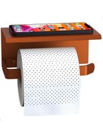 Suporte Porta Papel Higiênico De Parede Rose Gold Max