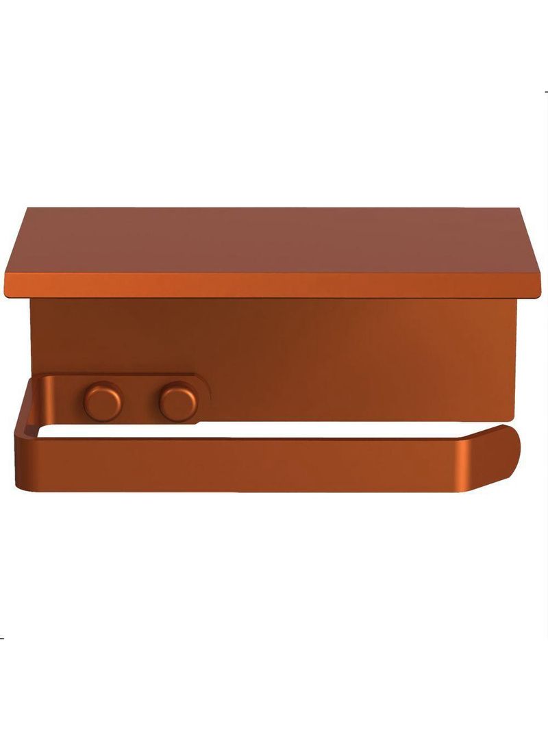 Suporte Porta Papel Higiênico De Parede Rose Gold Max