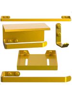 Kit Acessórios Para Banheiro Dourado 5 Peças Max