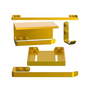 Kit Acessórios Para Banheiro Dourado 5 Peças Max