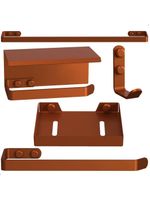 Kit Acessórios Para Banheiro Rose Gold 5 Peças Max