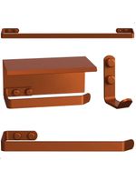 Kit Acessórios Para Banheiro Rose Gold 4 Peças Max