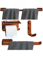 Kit Acessórios Para Banheiro Rose Gold 4 Peças Max