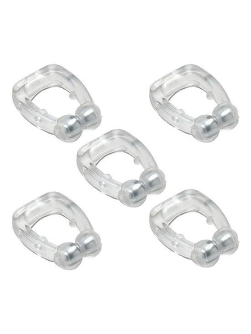 Kit 5 Clipes Magnético Com Imã De Nariz Anti-ronco