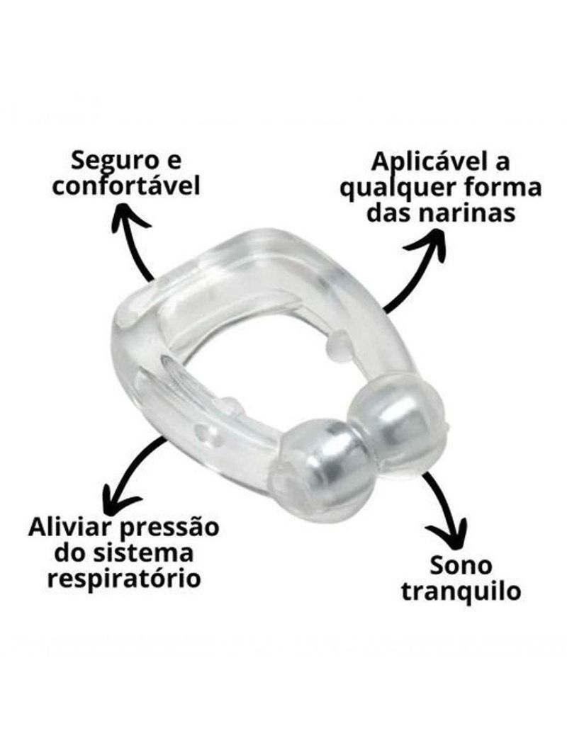 Kit 5 Clipes Magnético Com Imã De Nariz Anti-ronco