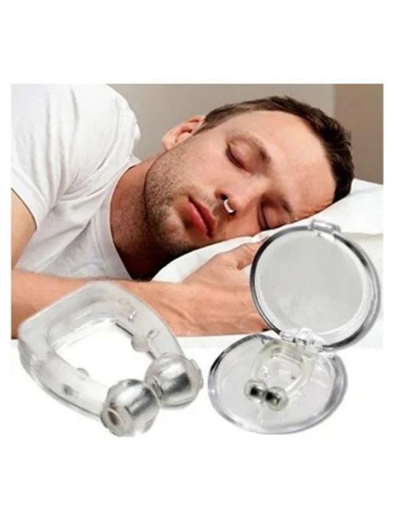 Kit 5 Clipes Magnético Com Imã De Nariz Anti-ronco