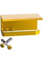 Suporte Porta Papel Higiênico De Parede Dourado Max
