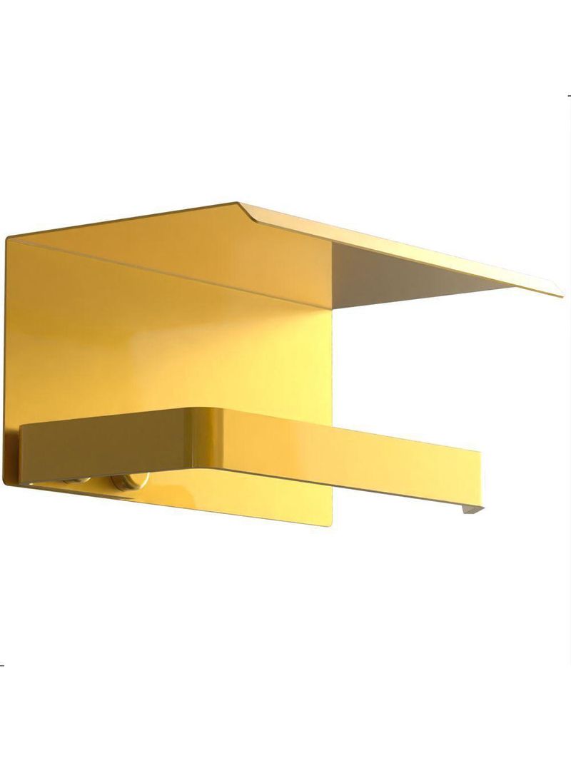 Suporte Porta Papel Higiênico De Parede Dourado Max