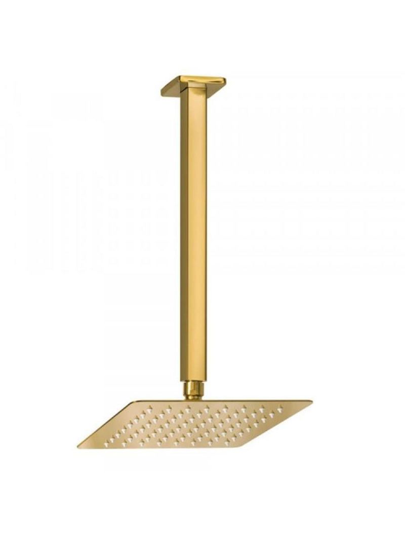 Chuveiro Ducha Slim Quadrado De Teto 20x20cm Dourado Belcca - Cdt01-dr